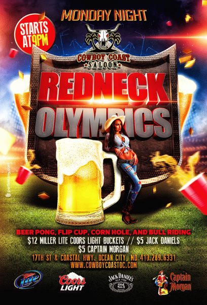 Redneck Olympics flyer